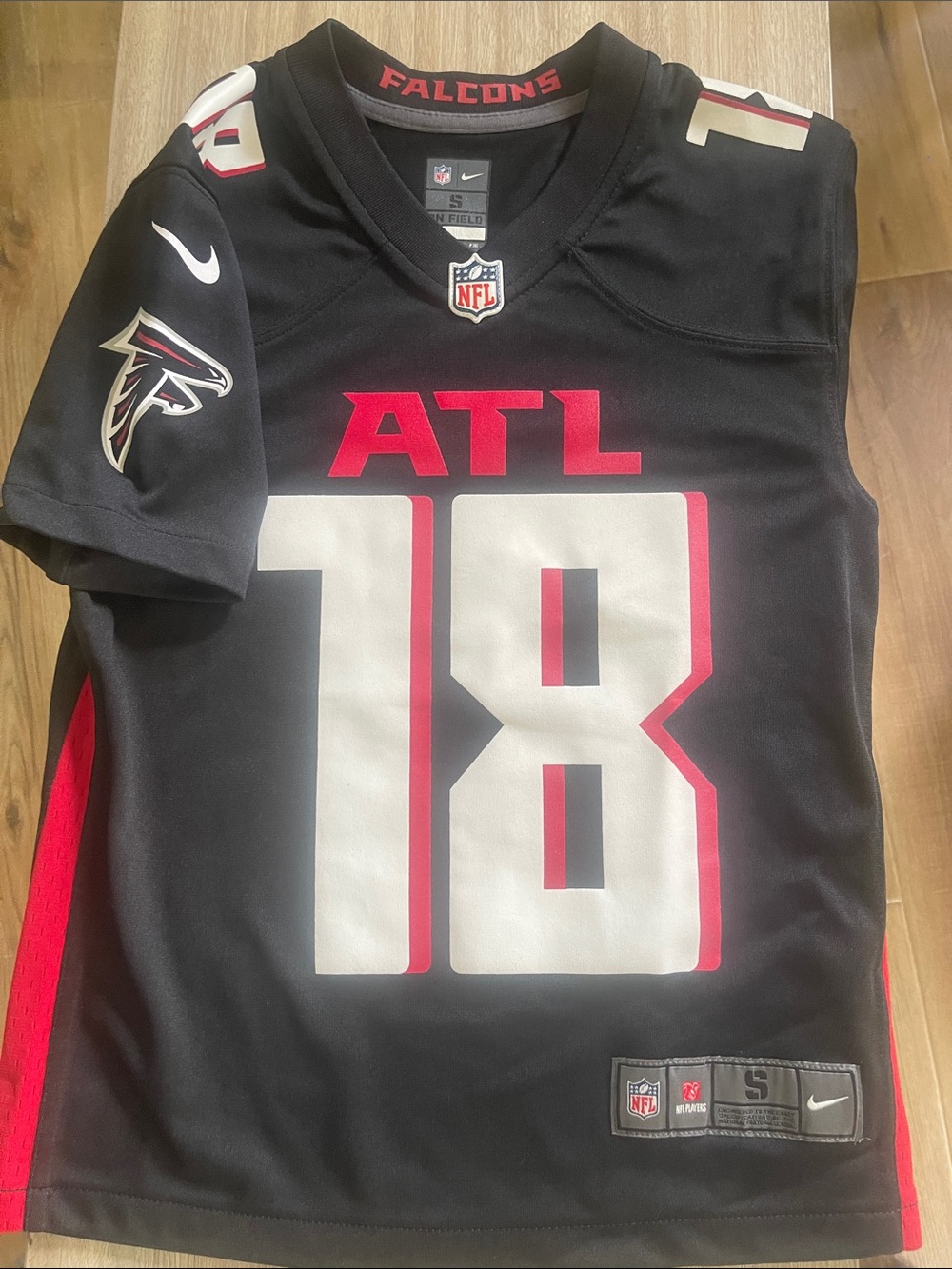 Nike Atlanta Falcons Black Kids Jersey - ATL #18